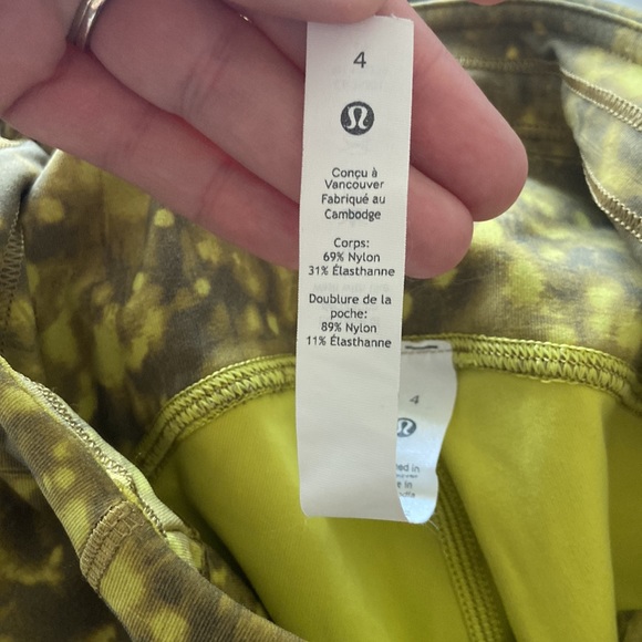 Lululemon Seawheeze Swift Speed High-Rise Tight Last Sparks Yellow Serpentine 4 - Picture 5 of 16